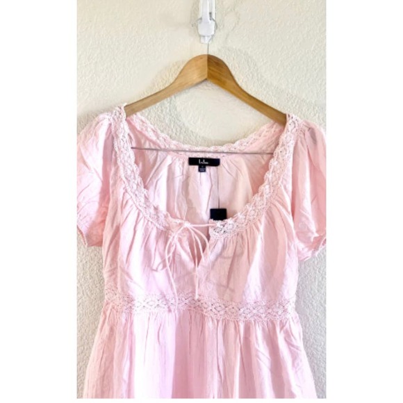 Lulu's Light Pink Boho Babydoll Dress Size S * Perfect for Summer DaysWD23 - Picture 2 of 11
